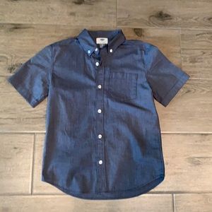Boys Short Sleeve Blue shirt- Size M (8)